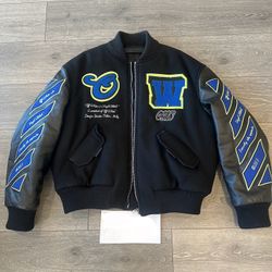 Off-White Logic Patch Varsity Jacket Size S