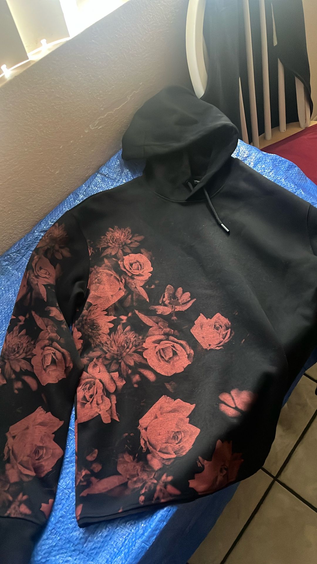 Black Hoodie With Roses