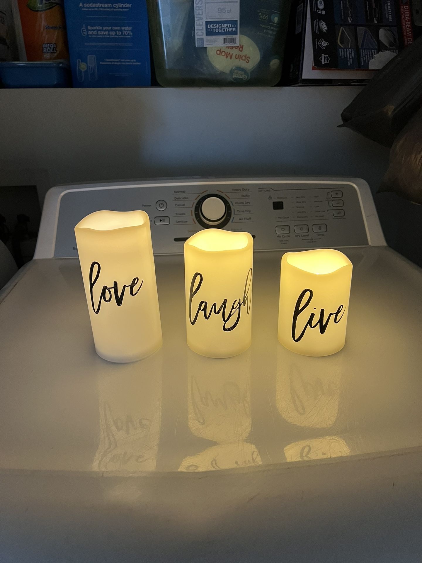 Battery Operated Frameless Candles 3 Count