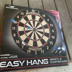 Narwhal Easy Hang Bristle Dartboard