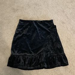 Velvet Mini Skirt