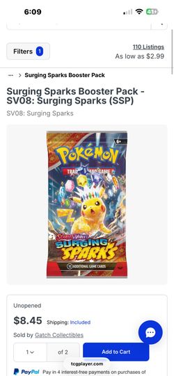 Surging Sparks Booster Packs (Unopened)