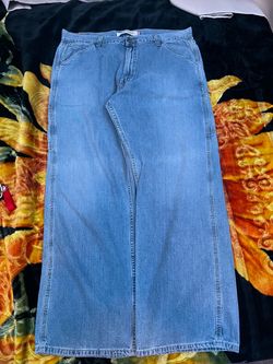 loose  straight light blue levi carpenter jeans