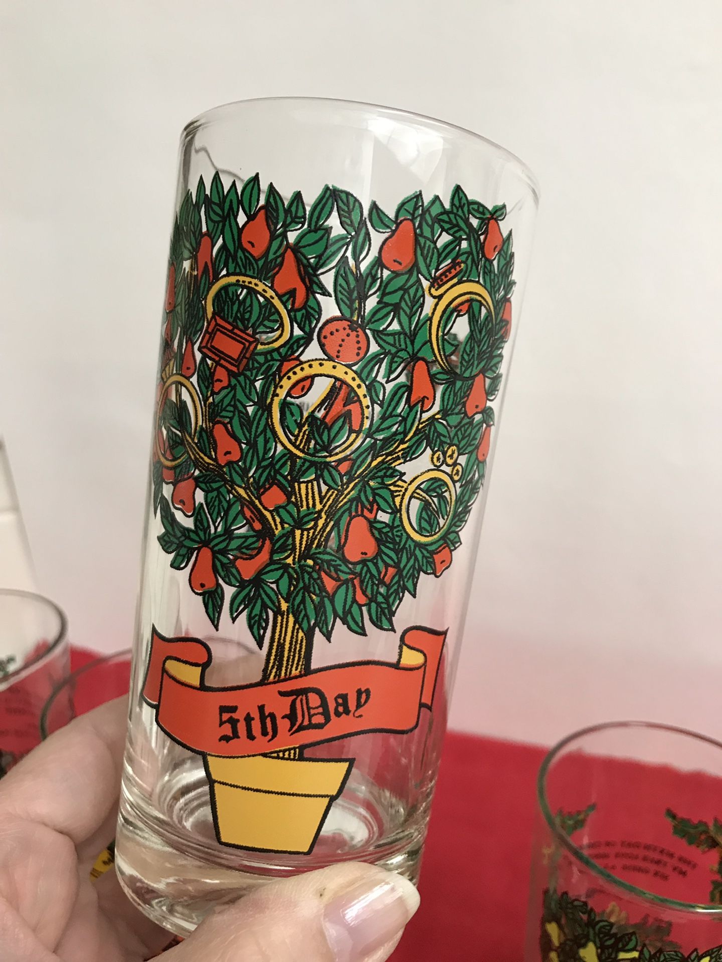 Twelve days of Christmas glasses