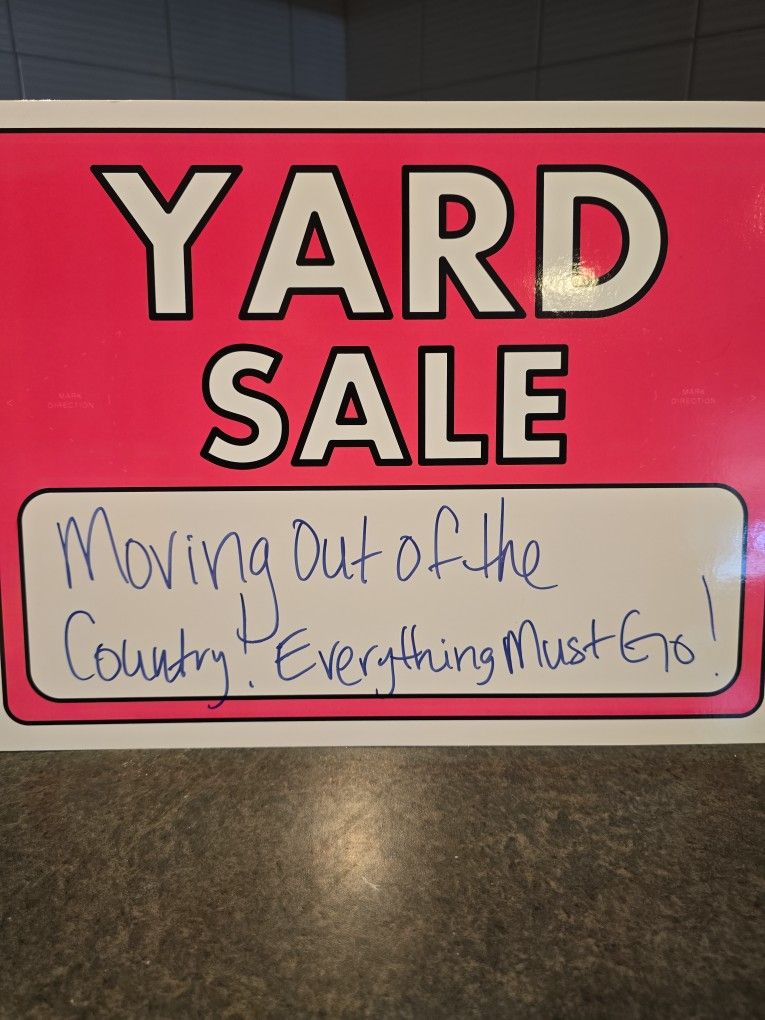 Moving Sale July 5th 8am - 2pm-ish
