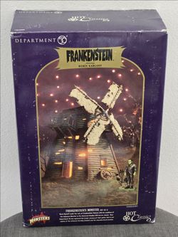 Dept 56 Universal Monsters Frankenstein Windmill Lighted Building Halloween village