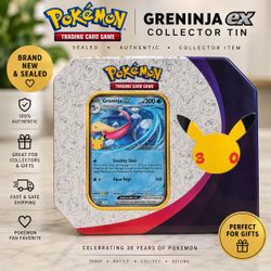 PokƩmon 30th Celebration Greninja ex Tin