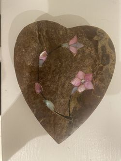 Heart Shapes Stone Jewelry Box 