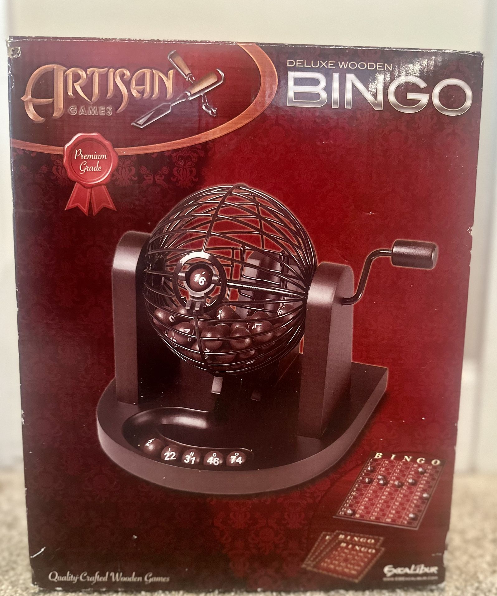 Deluxe Wooden Bingo Set – Brand New