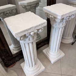 Corinthian Column Pedestals (+free Glass Top If You Want)