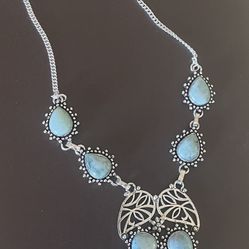 Natural Larimar Necklace 