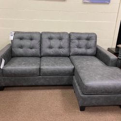 Venaldi Gunmetal Sofa Chaise /Sectional 