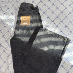 Black High Rise Cargo Straight pants Size - 00