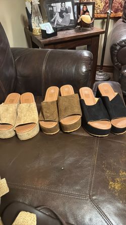 Platform Slide Sandals – Set of 3 Pairs