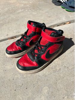 Nike kids size 2 red and black high tops