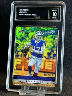2019 Prestige 💥 Josh Allen 💥 Xtra Points Purple /100 GMA 10 💎 Mint - Buffalo Bills