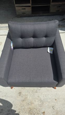 Mid-Century Modern Gray Accent Chair