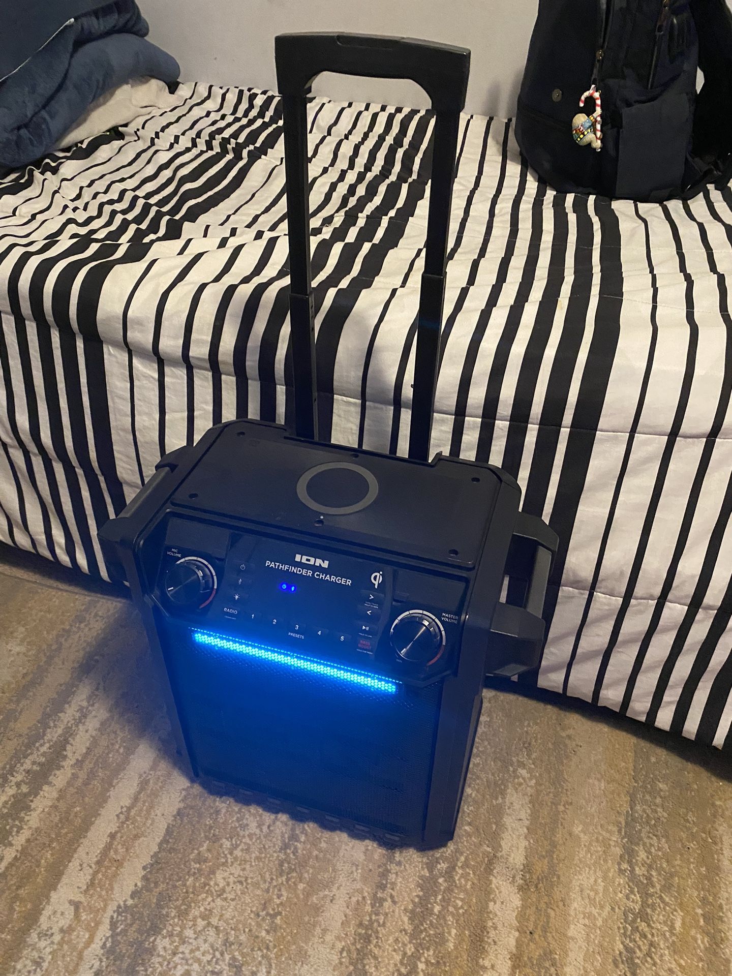 ION Pathfinder Charger Bluetooth Portable Speaker with Wireless Qi