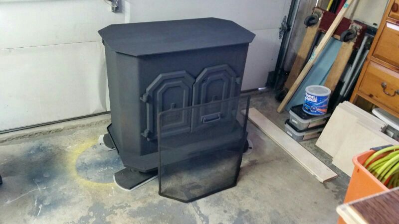 1979 garrison wood burning stove comes with pipes too.i have a mantel and  rock also for Sale in Toms River, NJ - OfferUp
