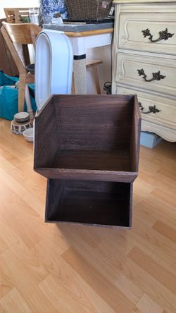 stackable wood bins