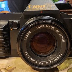 Canon T70 35 mm FILM Camera and Accessories 