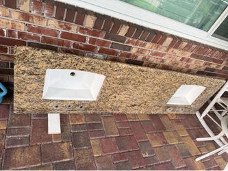 Granite vanity top granite with two sinks