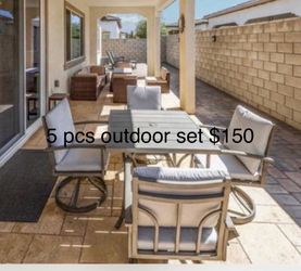 5 pcs aluminum outdoor dining set