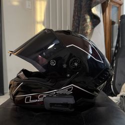 LS2 Red Carbon Helmet (L)