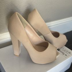Beige Heels Size 6 