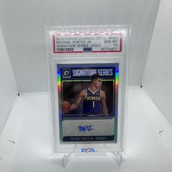 2018 Michael Porter Jr. Optic Signature Series Rookie Auto PSA 10