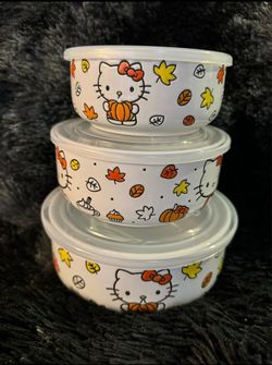Hello Kitty Fall Ceramic Bowls