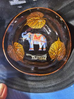Coconut Shell Natural Paint Handmade Bowl Salad Fruit Plate Dishes Fine Crafts