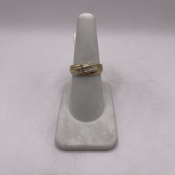 10kt Gold Diamond Engagement Style Band 