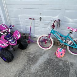 Kids bike, Scooter And electric Quad