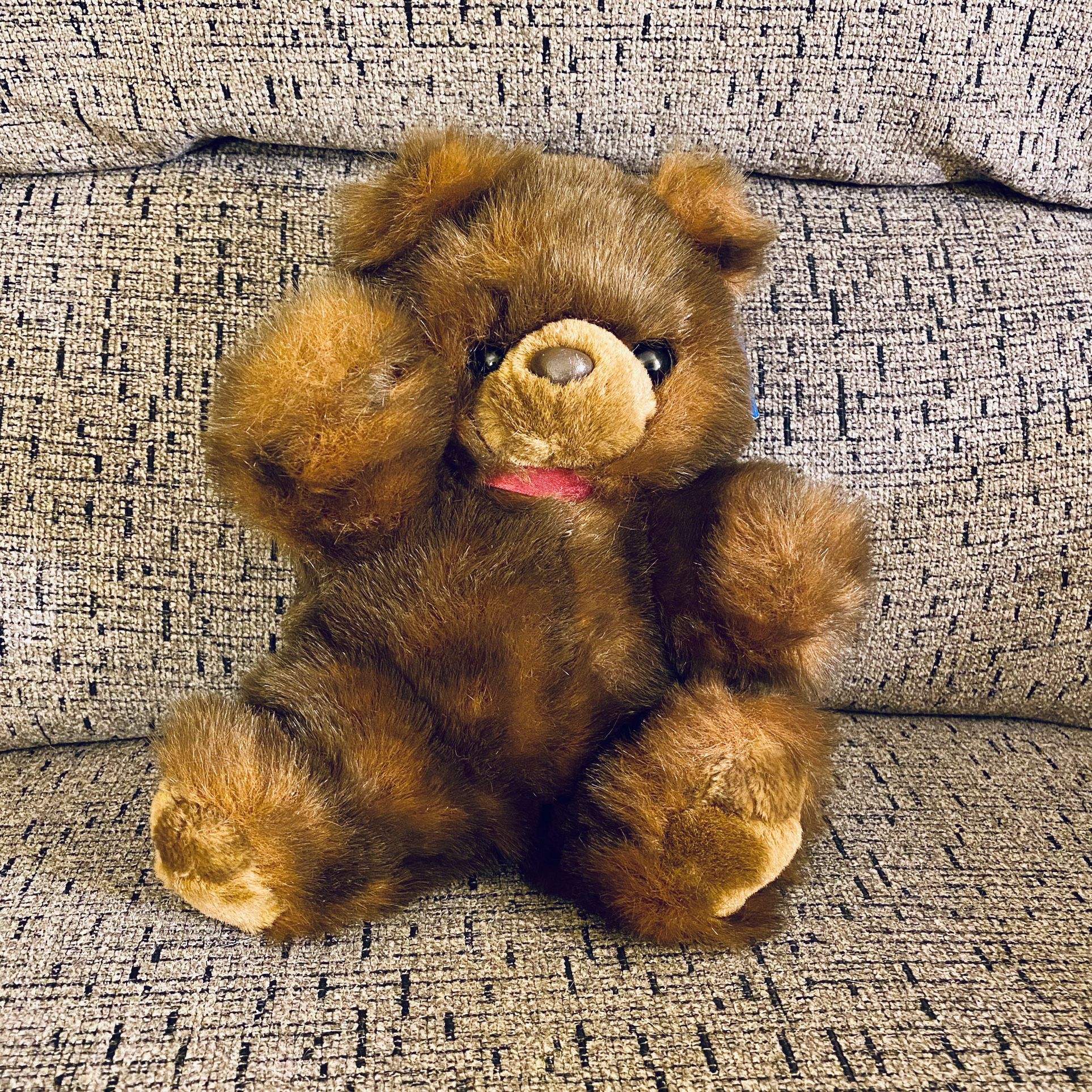 Vintage 1992 Purr-Fection Brown Teddy Bear by MJC With Tag