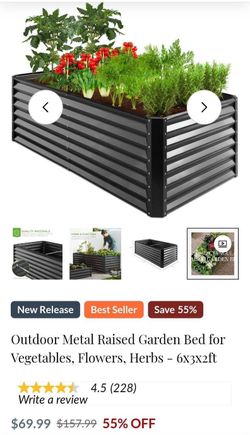 NIB raised planter 6x3x2