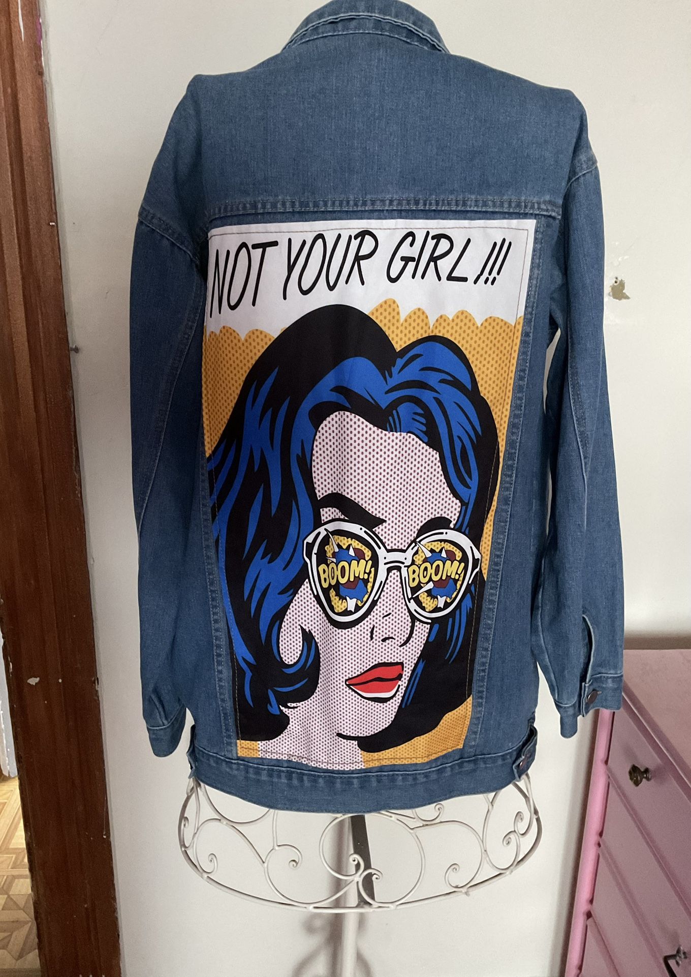 SHEIN NOT YOUR GIRL JEAN JACKET SIZE US M