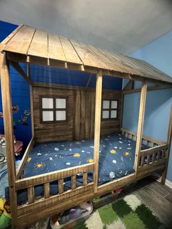 Twin house bed frame