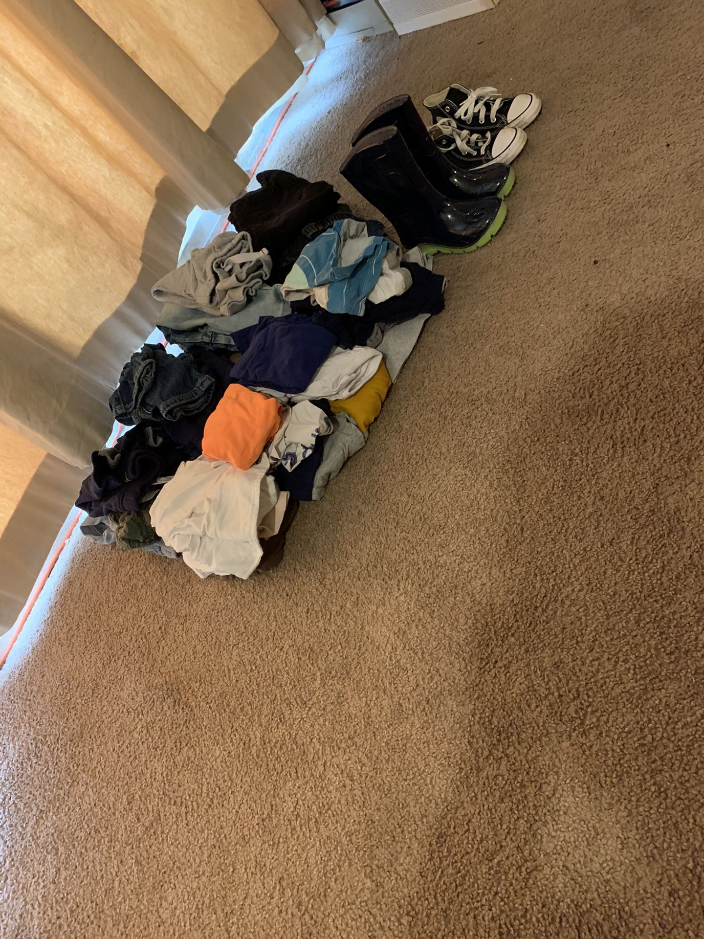 Kids Clothes 3T 10c Converse And Rain Boots 17bottoms 16 Tops 2 Pair Shoes Everything For 35