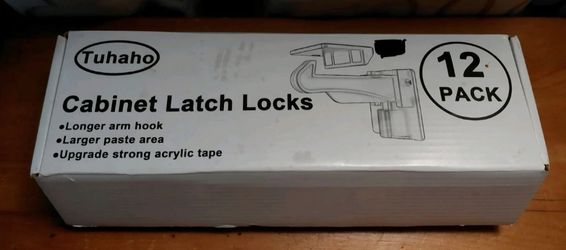 12 Cabinet Latch Locks No Tools Required