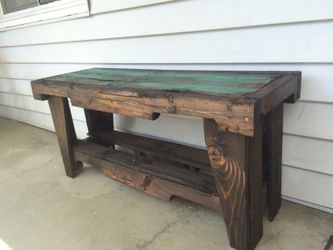 Reclaimed wood bench