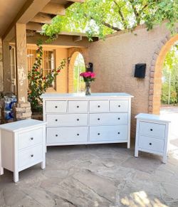 IKEA Hemnes dresser + nightstands set