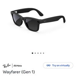 Ray-Ban Meta Wayfarer (Gen 1) Sunglasses  Frame: Matte Black / Lens: Gradient Graphite Polarized. Brand New $275