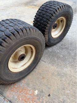 Spare lawn mower rims & tires (15x6.00-6nhs)