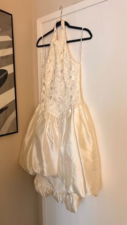 Ivory embroidered dress