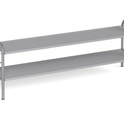 SONGMICS Shoe Rack, 2-Tier Shoe Organizer, Fabric Shoe Shelf Storage with 4 Hooks, Holds up to 12 Pairs of Shoes, Height-Adjustable Shoe Rack for Entr