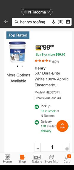 Henry S Dura White Elastic Roofing