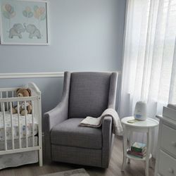 Nursery GLIDING CHAIR Baby Rocking Chair Grey Chair 