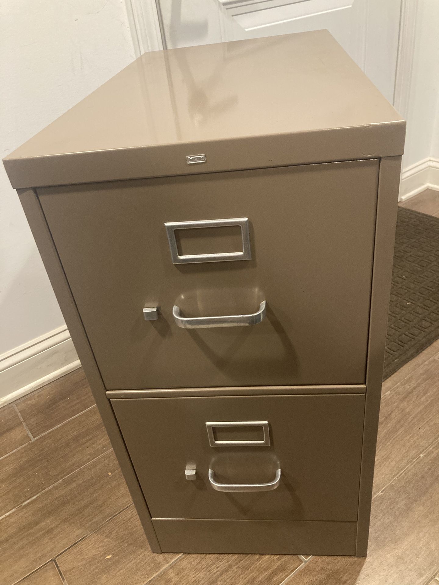 Large Clean Heavy Metal Two Drawer Filing Cabinet By Hon. GREAT DEAL!