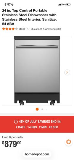 GE Portable Dishwasher